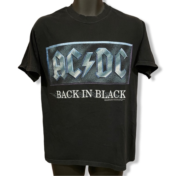Vintage 2001 AC/DC Back In Black T-Shirt - Picture 1 of 4